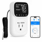 Lysvirath Smart WiFi Temperature Controller Outlet 15A/1800W Thermostat