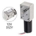 12V DC Worm Gear Motor with Mounting Bracket 80RPM Self Locking High Torque