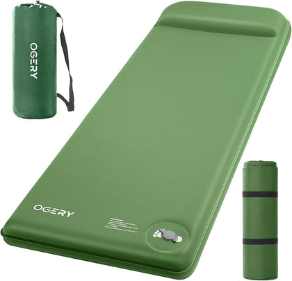 Self-Inflating Sleeping Pad, 3" Memory Foam Camping Mattress | Built-in Foot Pump, Insulated Foam, Memory Foam, Car
