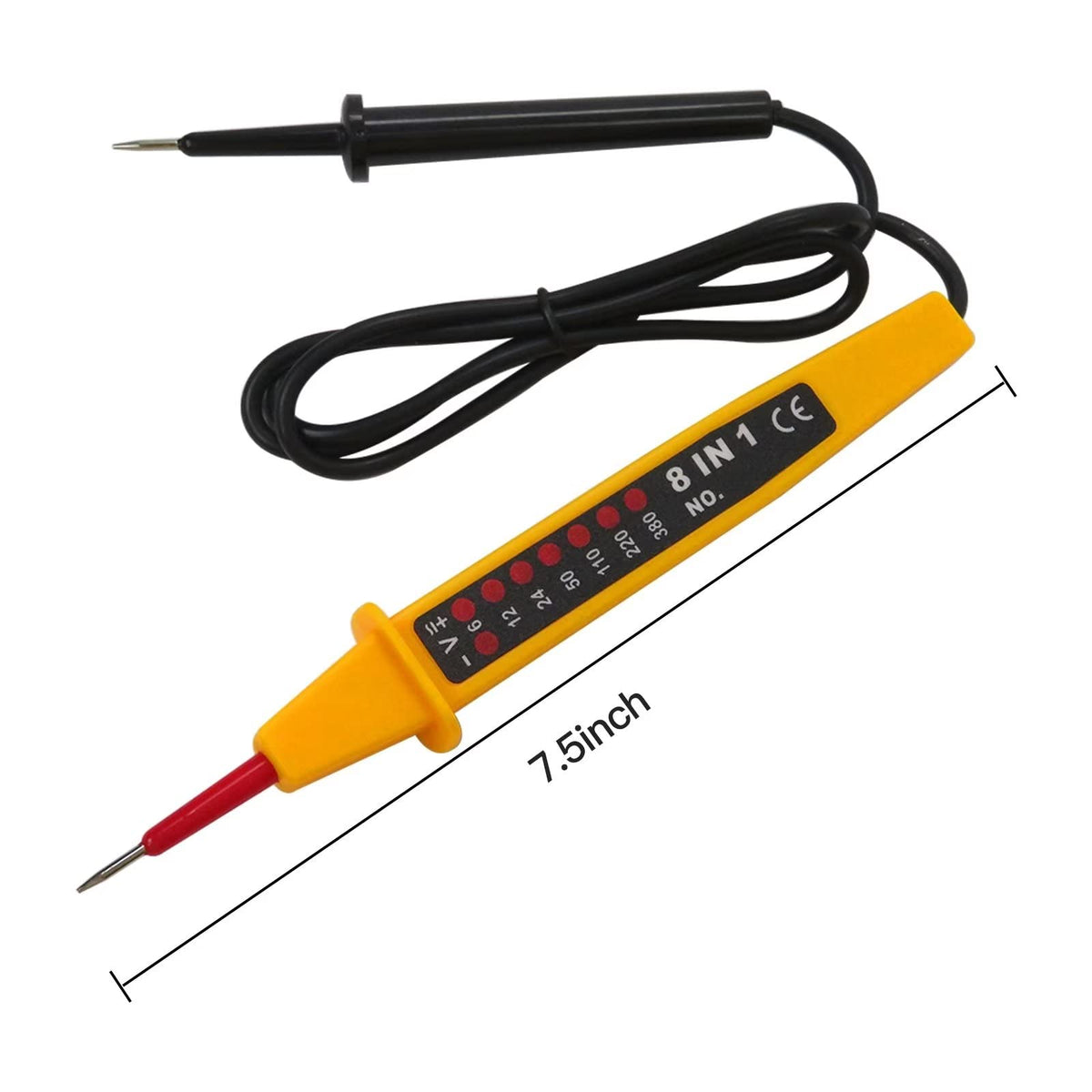 Portable Voltage Tester Tools with LED Lights, AC/DC Voltage Detector Pen, Test Range 6-380V