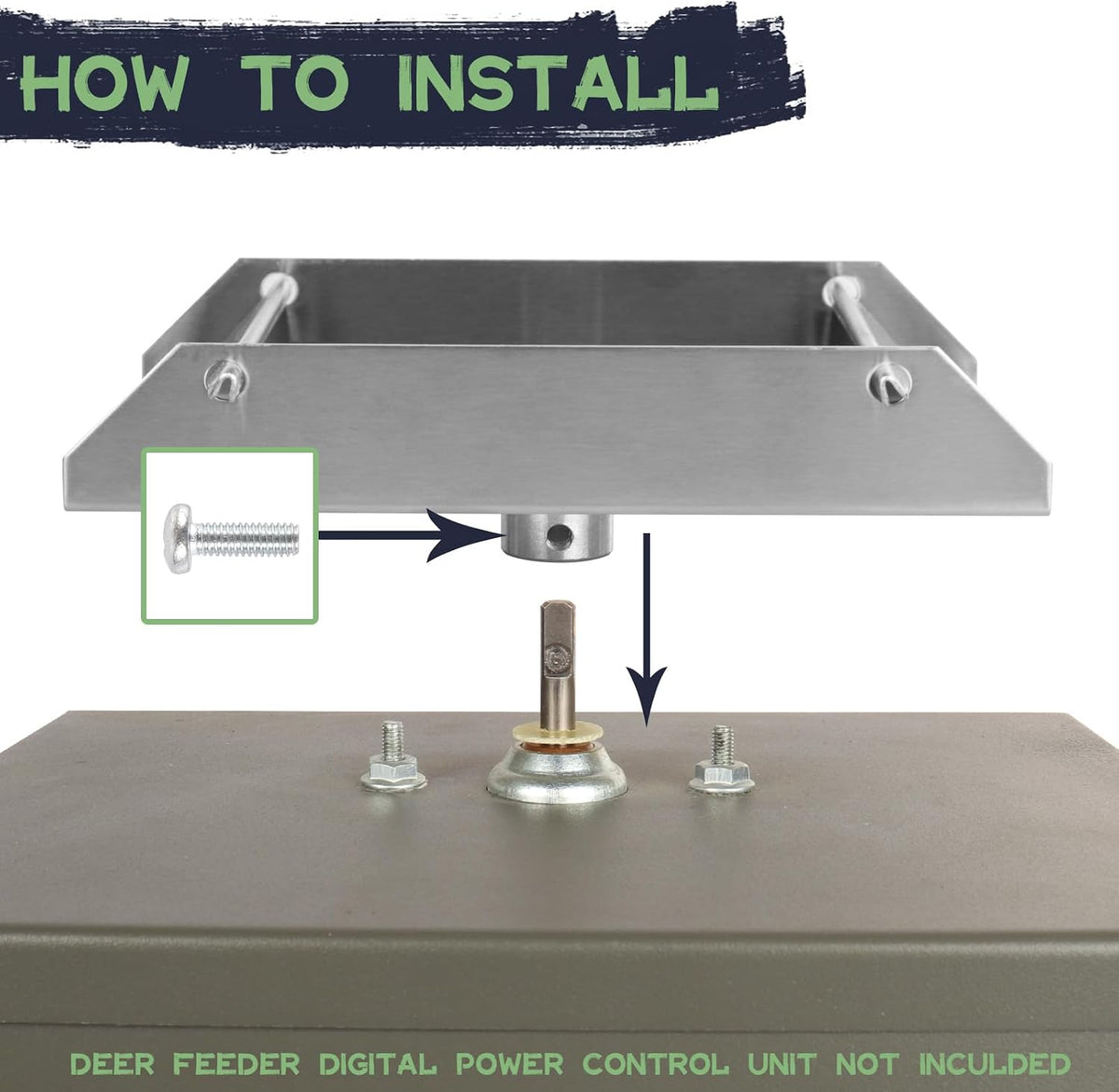 12-Volt Spinner Plate for Deer Feeder - 1/4”