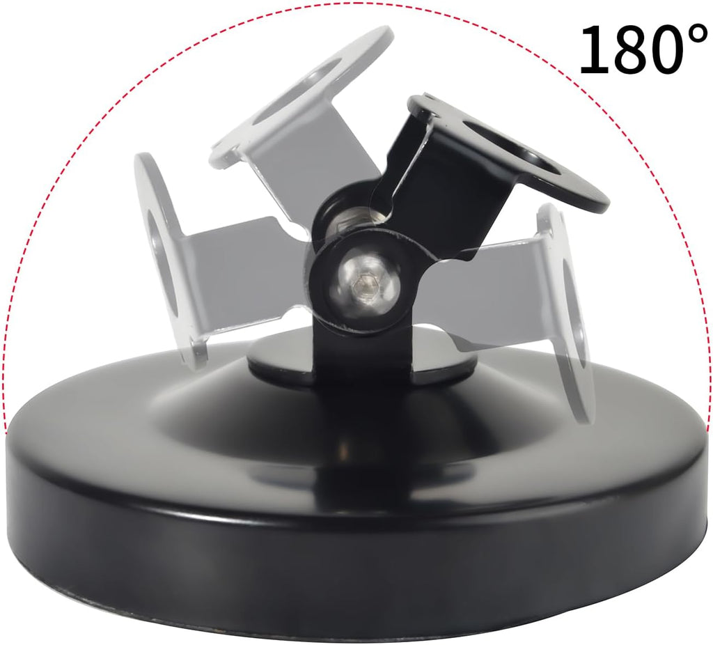 TWAYRDIO Angle Adjustable 180° Magnet Magnetic Mag Antenna Mount 4Inch Base