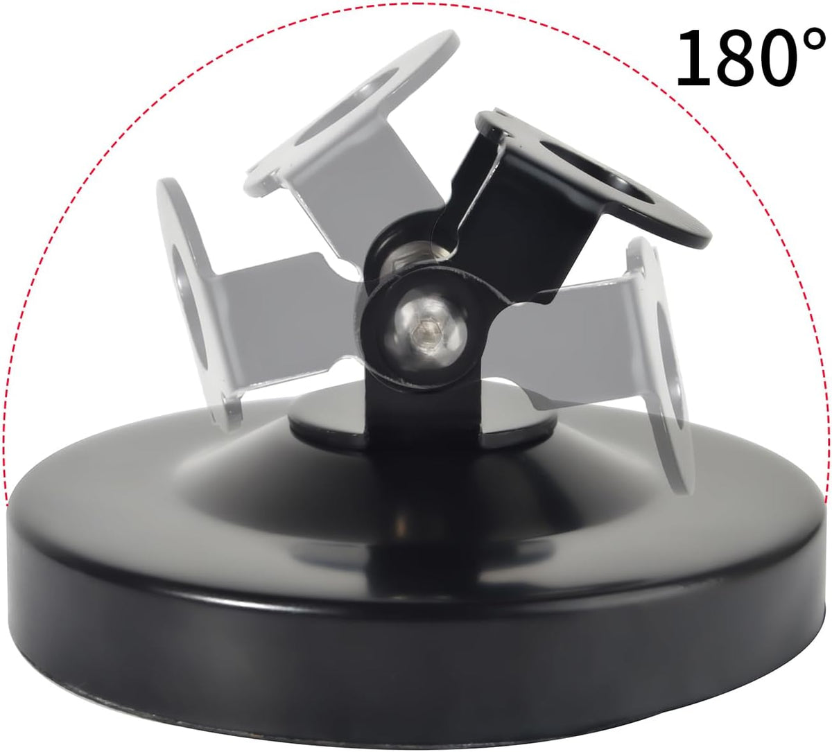 TWAYRDIO Angle Adjustable 180° Magnet Magnetic Mag Antenna Mount 4Inch Base