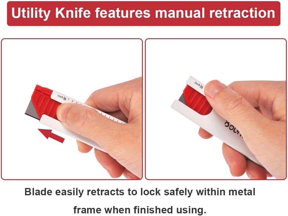 Box Cutter Retractable, Utility Knife Handy Boxcutter Auto
