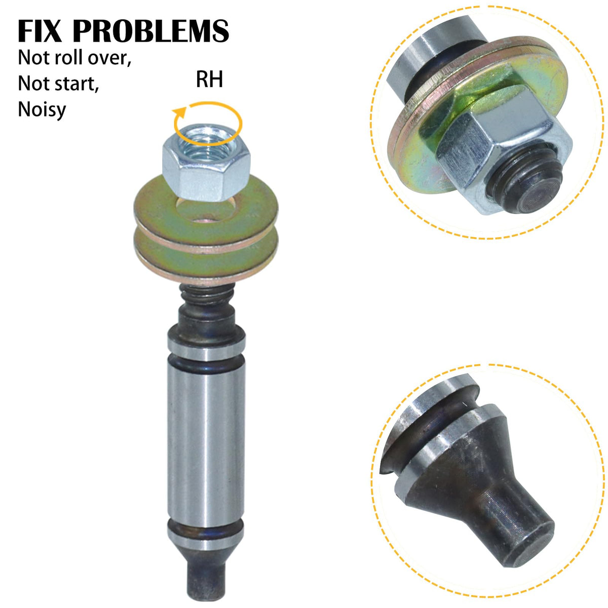 BOSFLAG Upgraded 2 Pack WPW10359272 WPW10359271 Dryer Drum Roller Axle