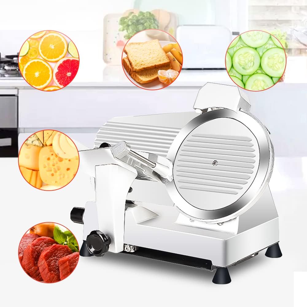 Commercial Meat Slicer340W,10in Electric Food Slicer,Frozen Meat DeliSlicer