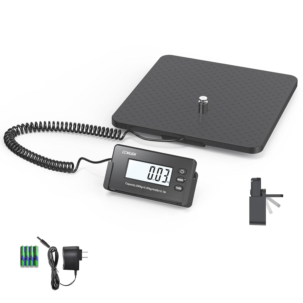 Shipping Scales 440lbs x1oz Highly Accurate Postal Scales Ultrathin ABS Large Platform,Superlight Mail Scales for