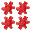 uxcell 4pcs L090 Jaw Coupling Insert, Urethane Flexible Solid Type Center Insert for L-Jaw Couplings, Red