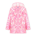 Girls Sequin Raincoat Waterproof Reusable Hooded Outwear Rain Jacket