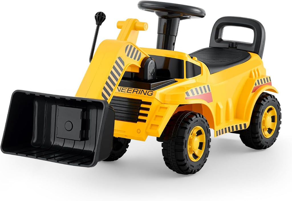 Ride On Toddler Car, Ride on Excavator Car for Toddler 19 to 36 Months, Excavator Bulldozer Digger Toy with