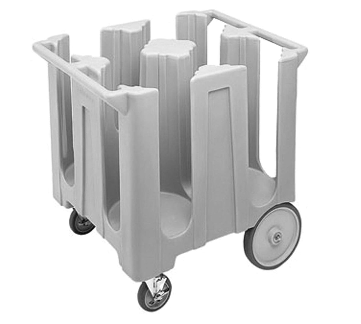 Black Fixed 4-Column Dish Caddy, Max Plate Size 8-1/4"