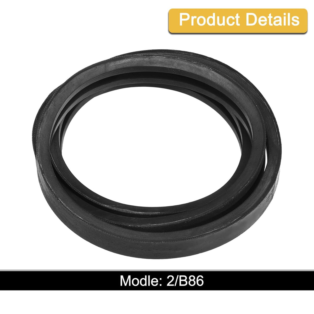 uxcell 2/B86 Classic Wrapped 2 Banded 89" Outer Circ B Profile V-Belt