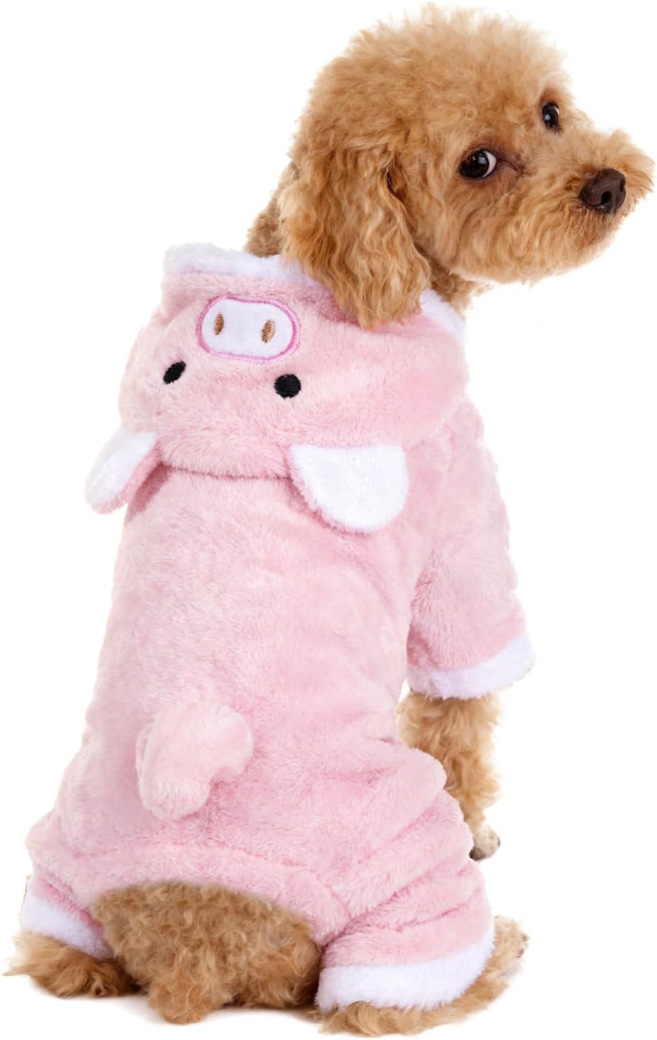 Small Dog Costume Pig Costume Dog Clothes Cute Puppy Jumpsuit Warm Soft Clothes for Small Dog and Cats (Medium, Pig)