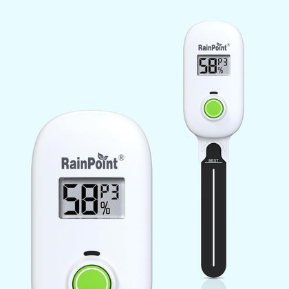 Smart Digital Wireless Plant Moisture Meter Houseplant Indoor,WiFi Hub Needed,Capacitive Probe,Leave-in Soil