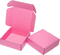 Small Shipping Boxes 6x6x2 Inches 25 Pack Pink Corrugated Cardboard
