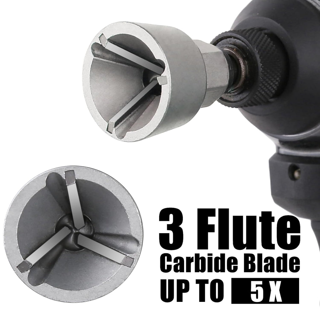 1/8"-3/4" External Chamfer Drill Bit, Bolt Deburring Tool for Metal