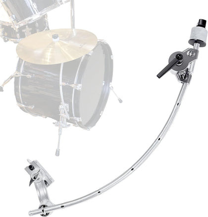 Snare Drum Cymbal Clamp，Cymbal Expansion Clip,Silver | Cymbal Extension Mount Clamp for Splash, Crash and Effects