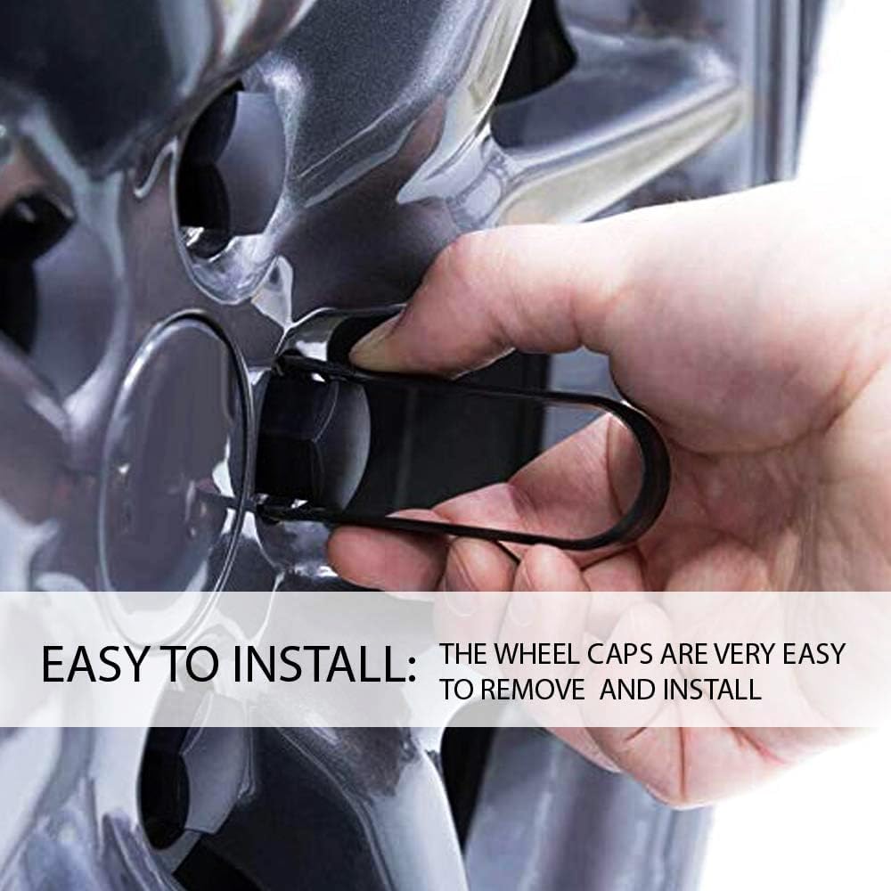 Exterior Decoration 4 Wheel Center Caps and 20 Lug Nut Covers & Air Cap Covers Compatible with Model X S 3 Y