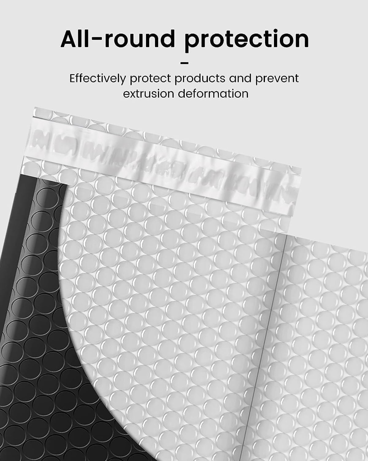 Black Bubble Mailers 4x8 100 Pack, Self Seal Padded Envelopes