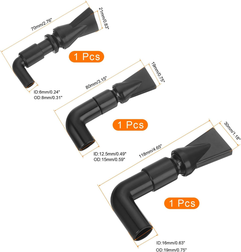 3Pcs Aquarium Nozzle, 360°Free Rotate Plastic Aquarium Pump Nozzle