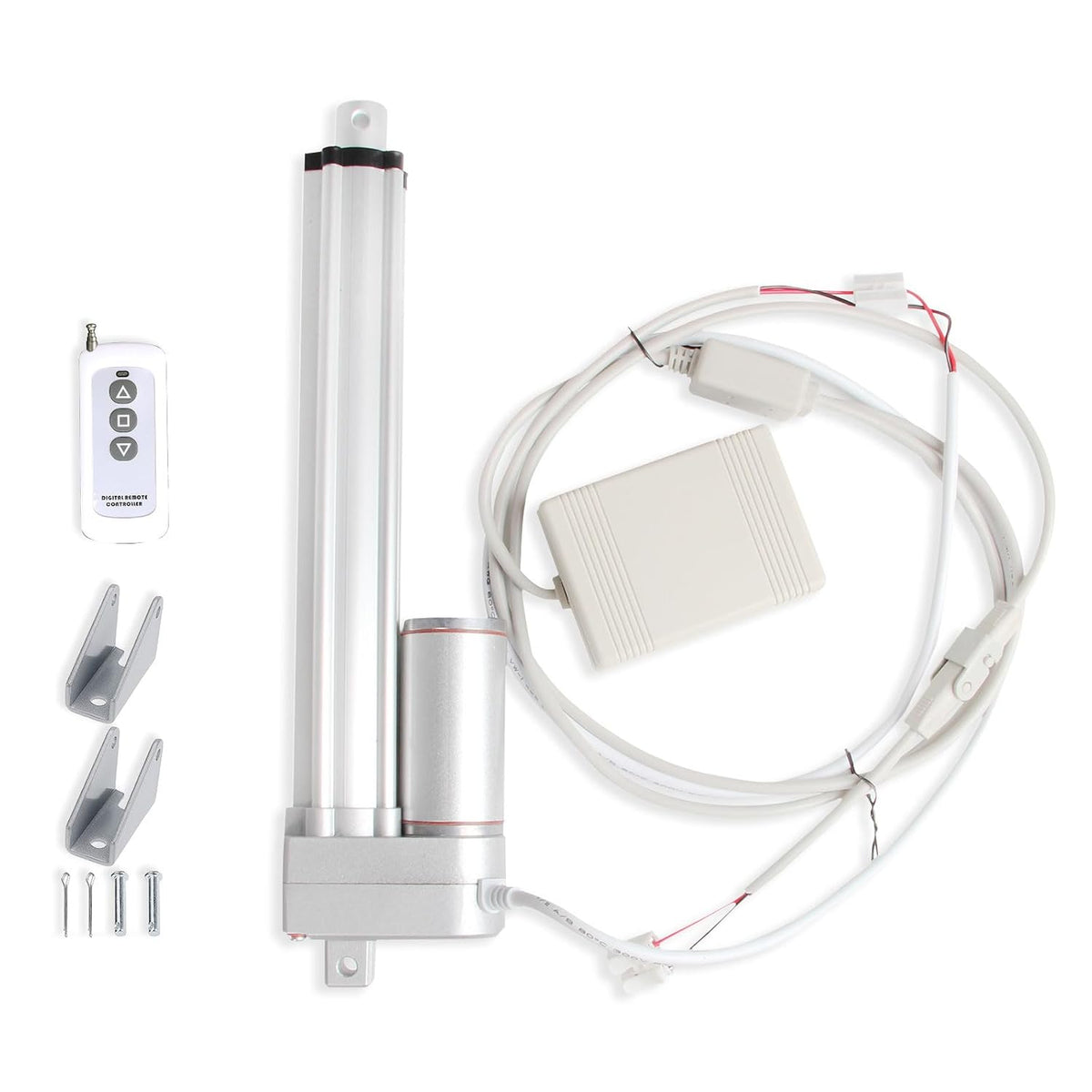 Stroke 5.9inch 220 lbs 12v 0.47"/sec Electric Linear Motor Actuator with Mounting Brackets Remote Control