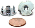 MonsterBolts - #8-32 x 1/4", 3 Prong T Nuts, Zinc CR+3, 100 Pack