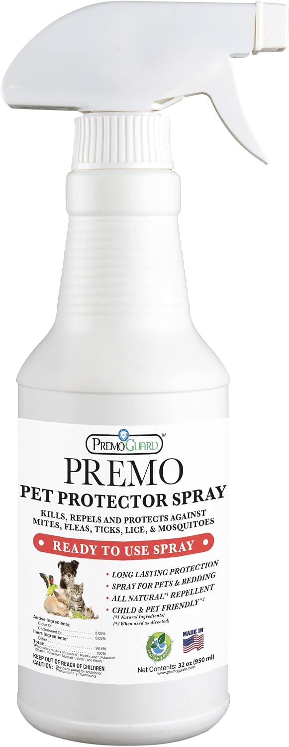 Pet Protector Spray, Kills Mites, Fleas, and Ticks - 16 oz