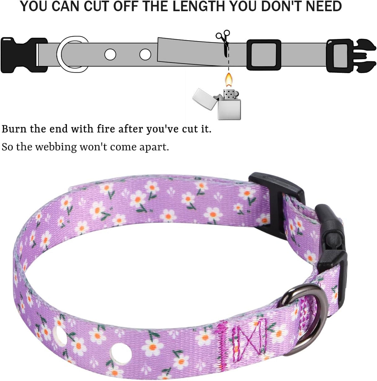3/4 Inch Replacement Collar Strap Shock Collar with 2 Holes, Compatible with Nearly All Brands and Models of
