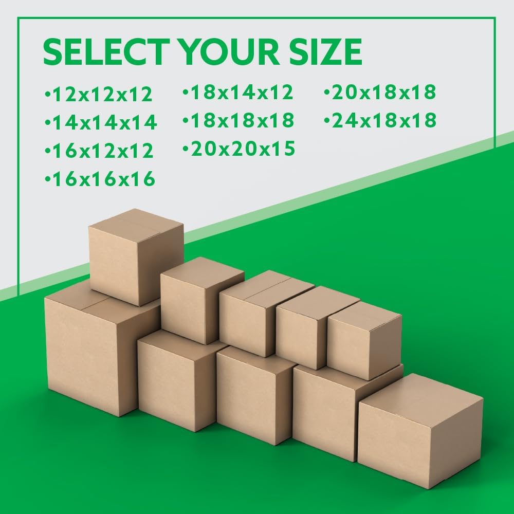 18" x 14" x 12" Shipping Boxes, Bundle of 25