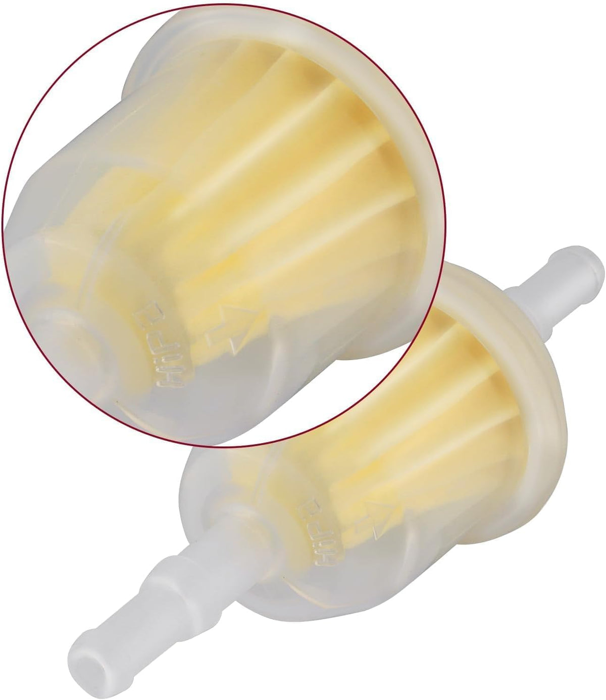 AM116304 Inline Fuel Filter 25 050 22-S Fits 1/4" 5/16" ID Fuel Line For John Deer GY20709 X300 Z335E LA115 D130 LX188 X320 318 D105 E100 Z425 Stens 120-436 Kohler 7000 Series Engine