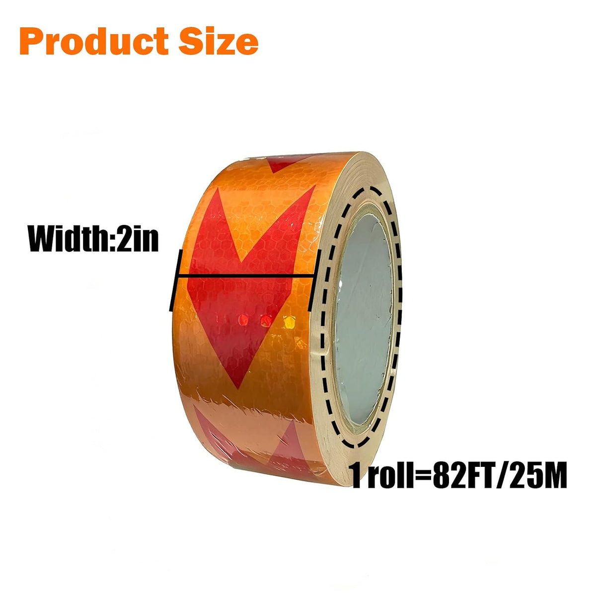 Arrow Reflective Tape 2" Outdoor Waterproof High Visibility Strong Adhesive Caution Reflector Safety Warning
