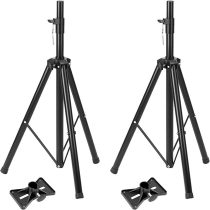 2 Pack Adjustable PA Speaker Stands 39–77 Inches – Stable Tripod Mount for Stage, Studio & Events