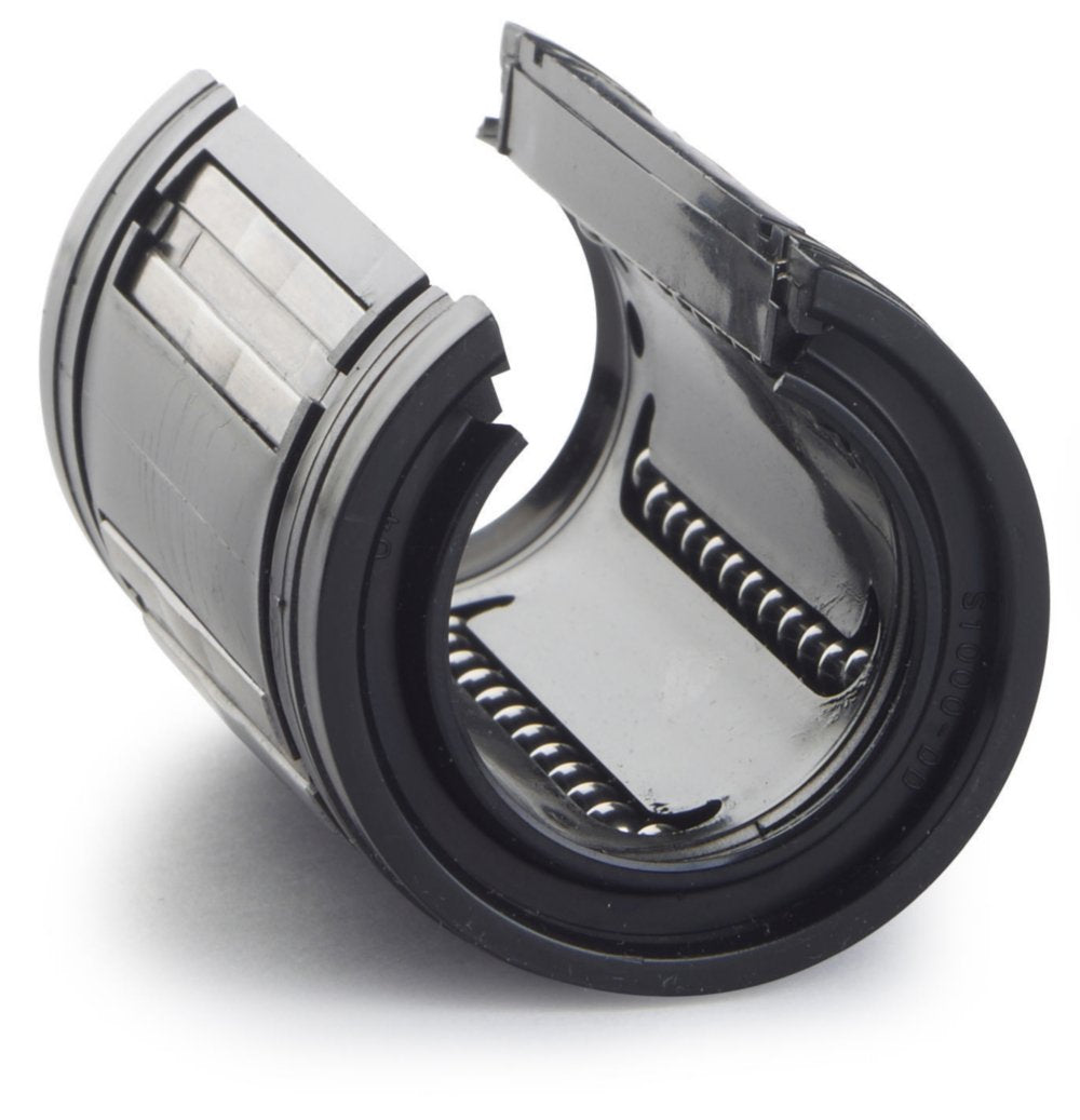 Thomson SUPER12OPN-DD, Ball Bushing Bearing, Super, Open, for continuously supported applications, self-aligning, Seals at both ends; use with 0.75 in Diameter Shaft, Class L