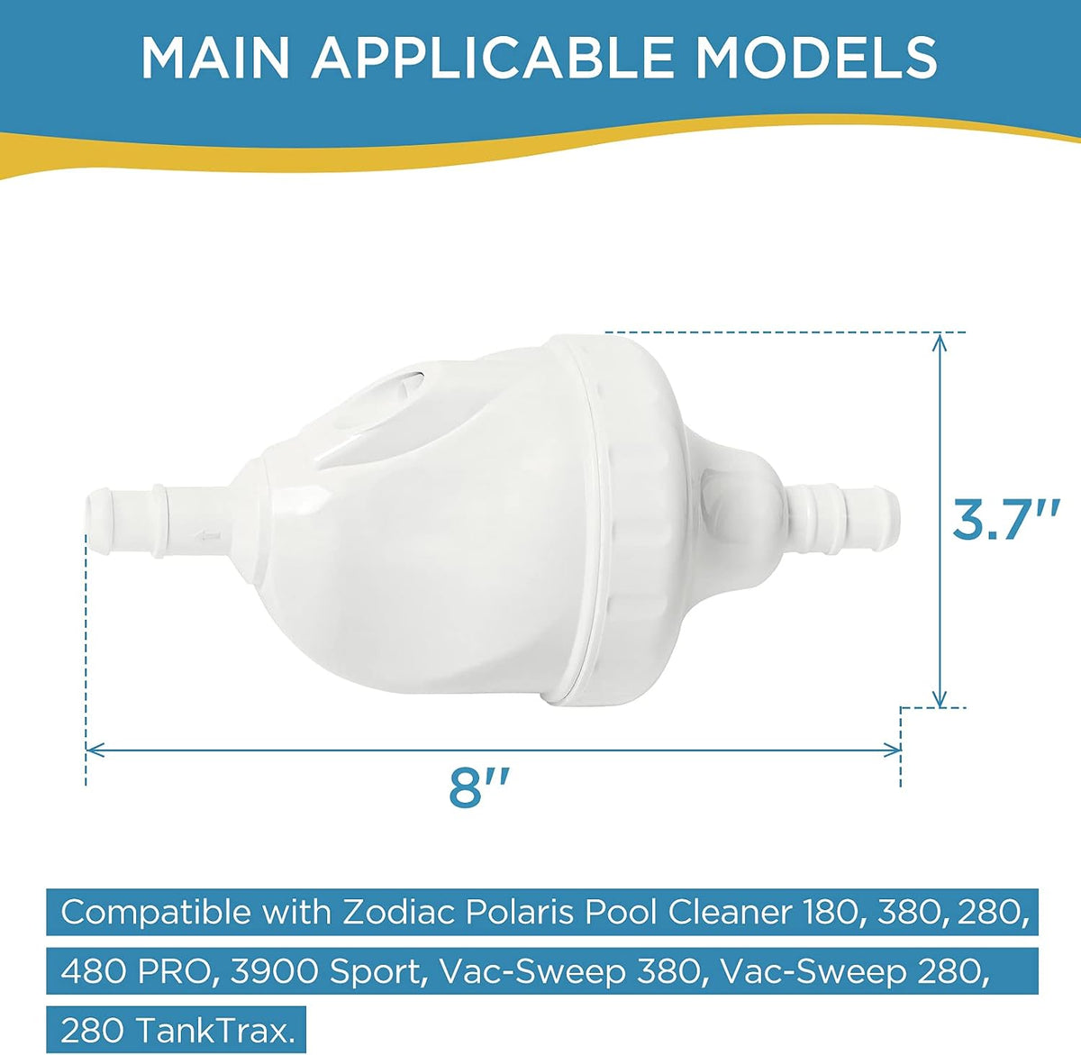 MAKHOON Upgraded G52 Backup Valve Replacement for Polaris Pool Cleaner Parts, Compatible with Polaris 180,280,380,480,3900 Pool Cleaner, The Valve Body has Been Reinforced，Longer Life Than Zodiac G52