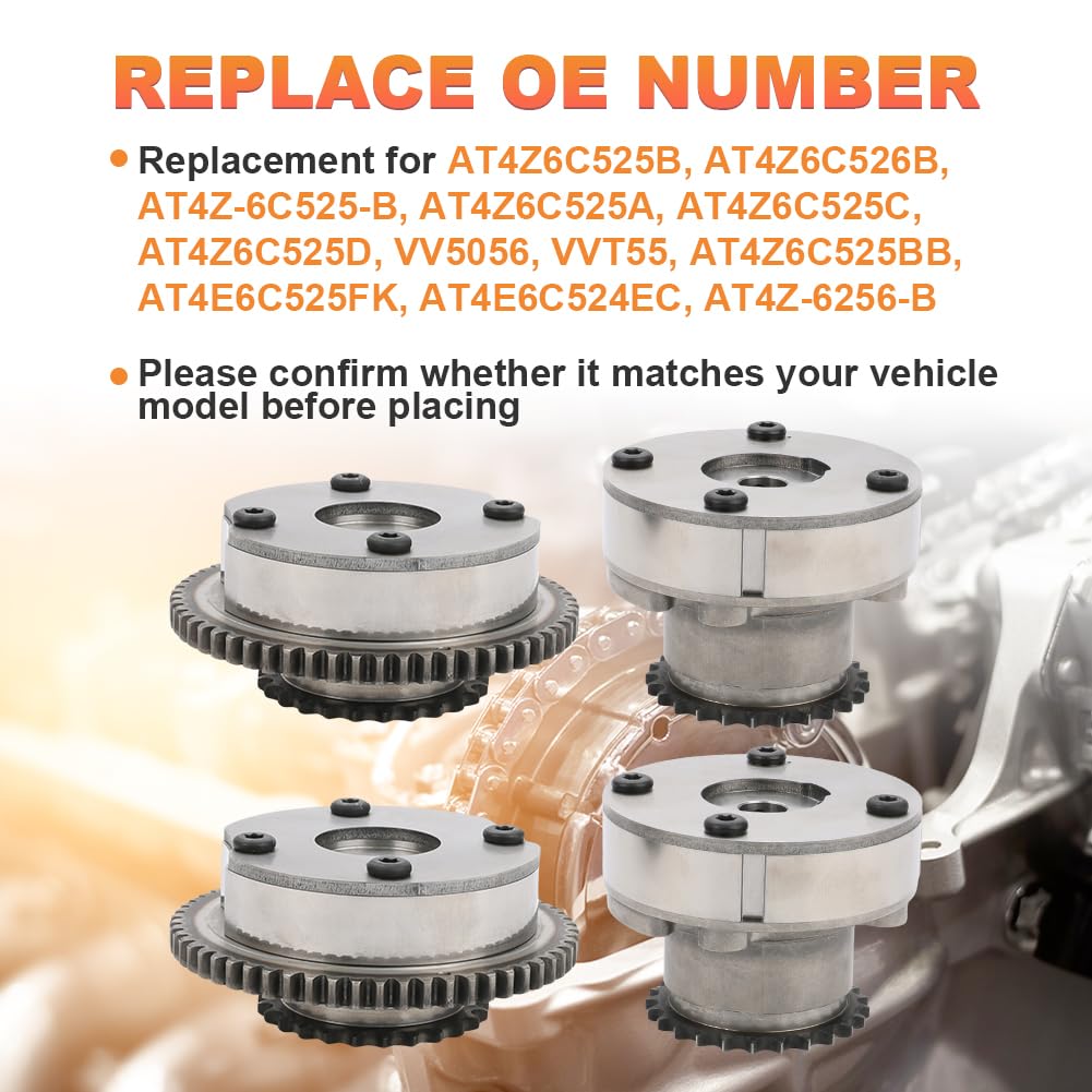 4PCS AT4Z6C525B Intake & Exhaust Engine Timing Camshaft Sprocket