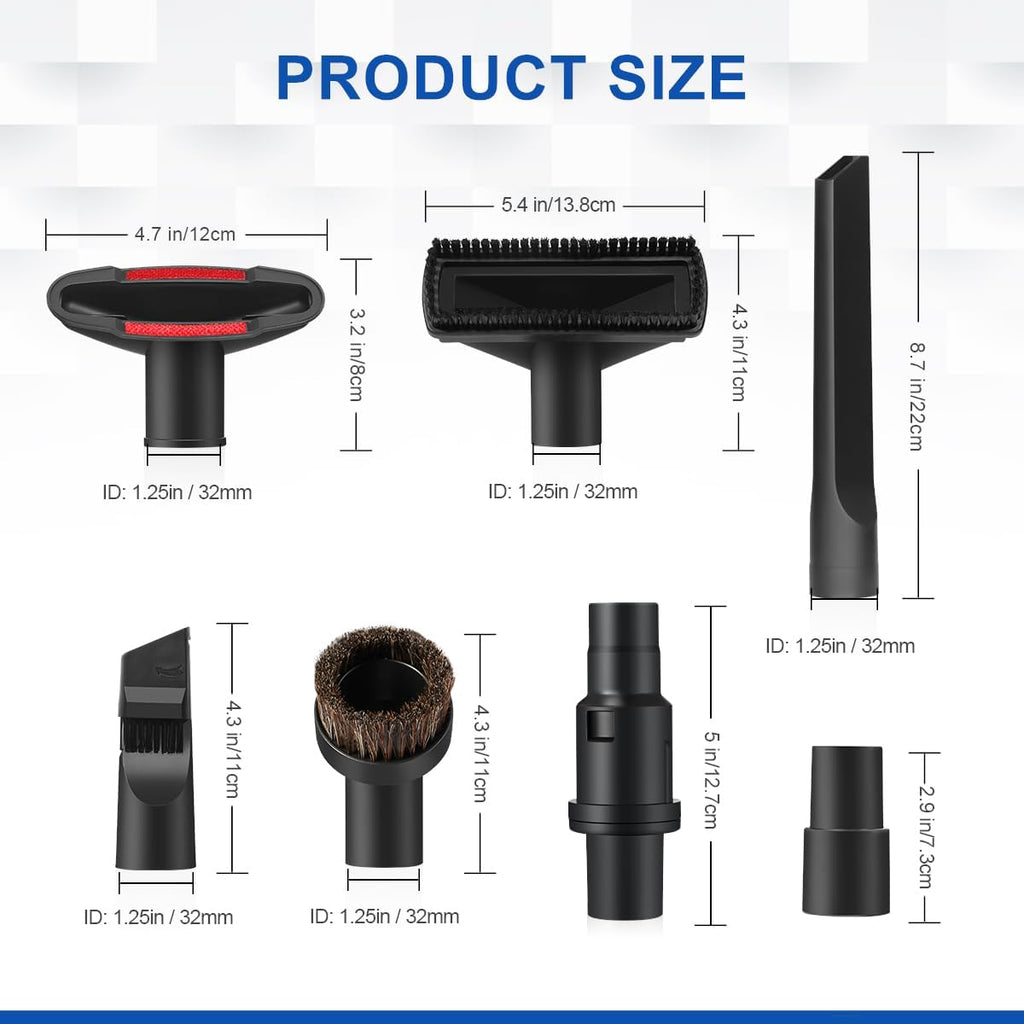 1 1/4" Vacuum Attachments Compatible with Shark Navigator Lift-Away NV360 NV352 NV356E, NV501 & Rocket HV301 HV322