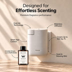 Air Lux Diffuser, Plug-in Waterless Diffuser for Essential Oil, Smart Bluetooth App Control, Covers Up to 500 sqft
