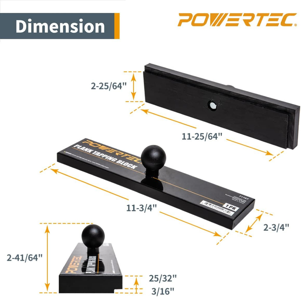 Heavy-Duty Vinyl Flooring Installation Tool Set with 16-1/4" Pull Bar & 11-3/4" Ergonomic Tapping Block for LVP, LVT