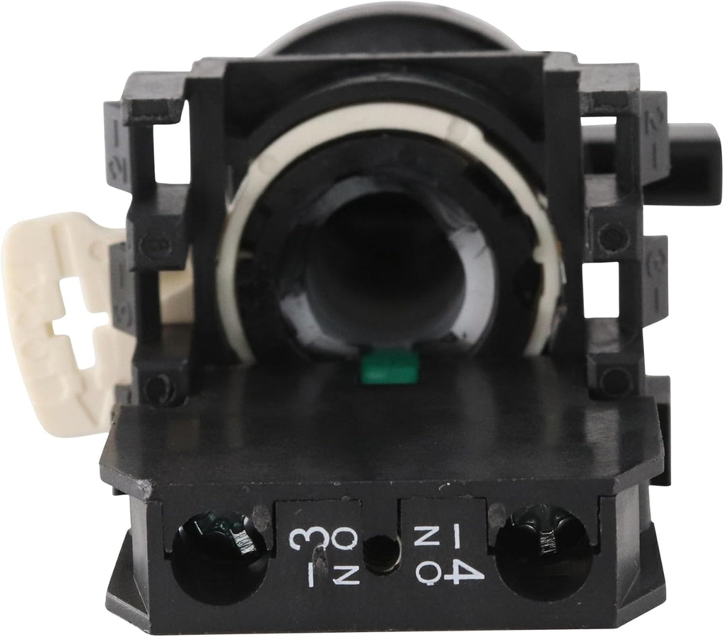 EATON E22VBF1A Momentary Lever Selector Switch, 2-Position, 1NO Contact, Black