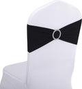 25pcs Black Spandex Chair Sashes with Buckle Slider for Wedding, Party Decoration