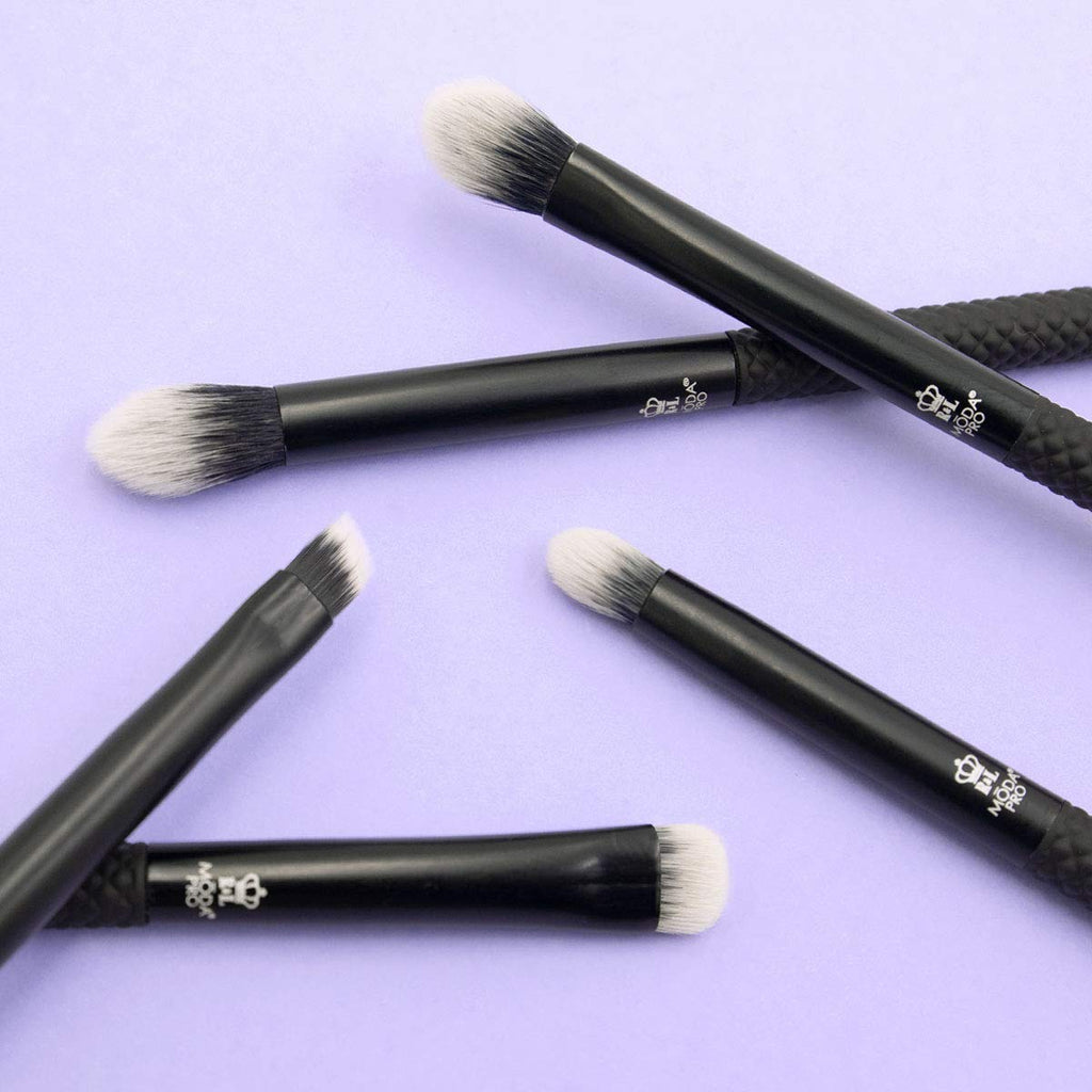Pro 5pc Deluxe Eye Makeup Brush Kit, Vegan Eye Brush Set for Shader, Crease, Detail, Smudge and Liner Application