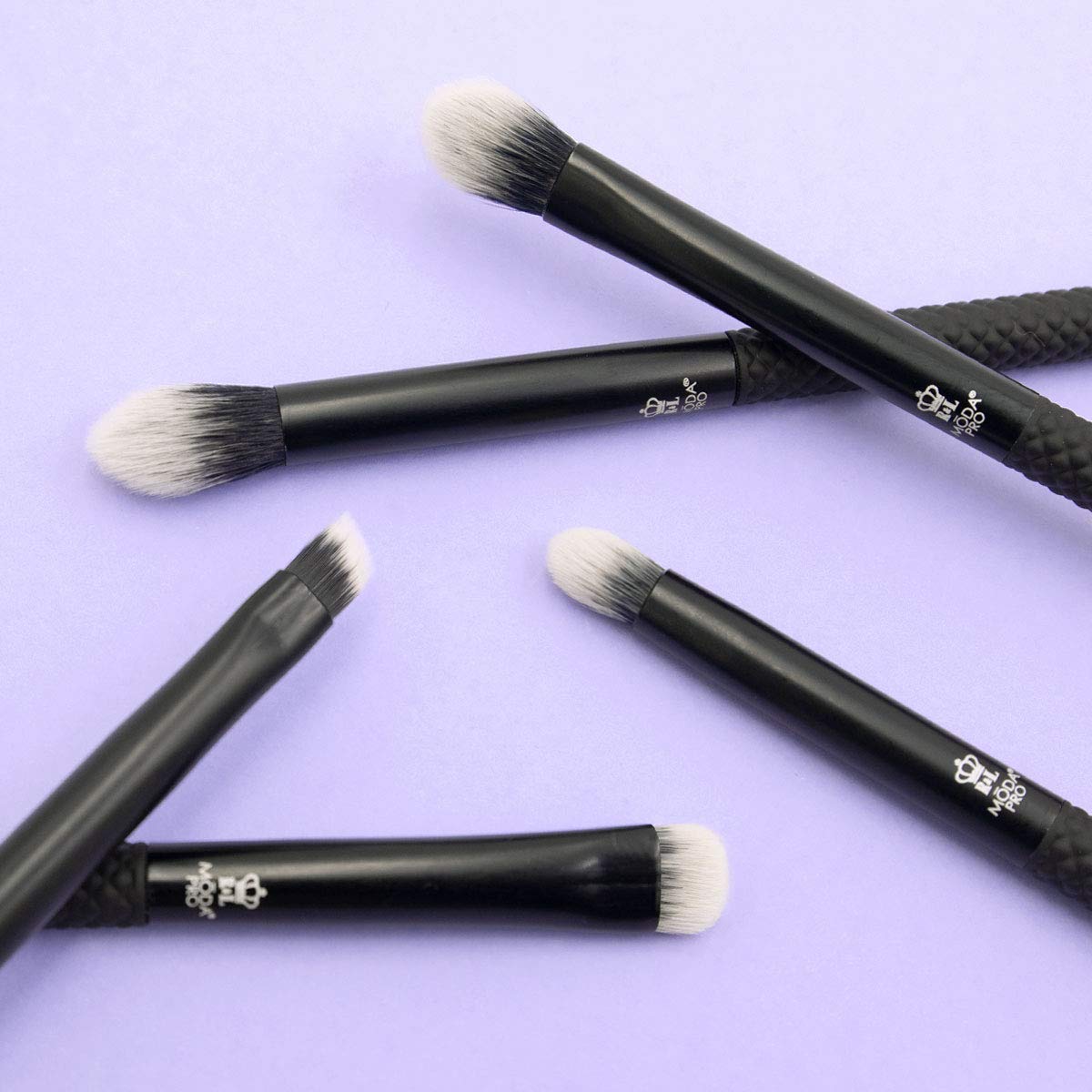 Pro 5pc Deluxe Eye Makeup Brush Kit, Vegan Eye Brush Set for Shader, Crease, Detail, Smudge and Liner Application