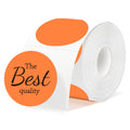 500 Labels/Roll 2.25" Orange Round Thermal Labels, Waterproof Circle Blank Thermal Sticker Compatible with Direct