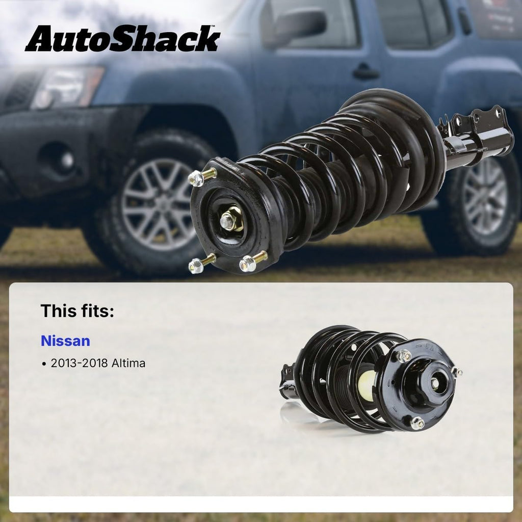 AutoShack Front Complete Strut Assembly with Coil Spring, 1pc