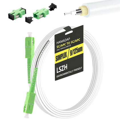 32FT/10M Armored SC/APC to SC/APC Fiber Optic Internet Cable