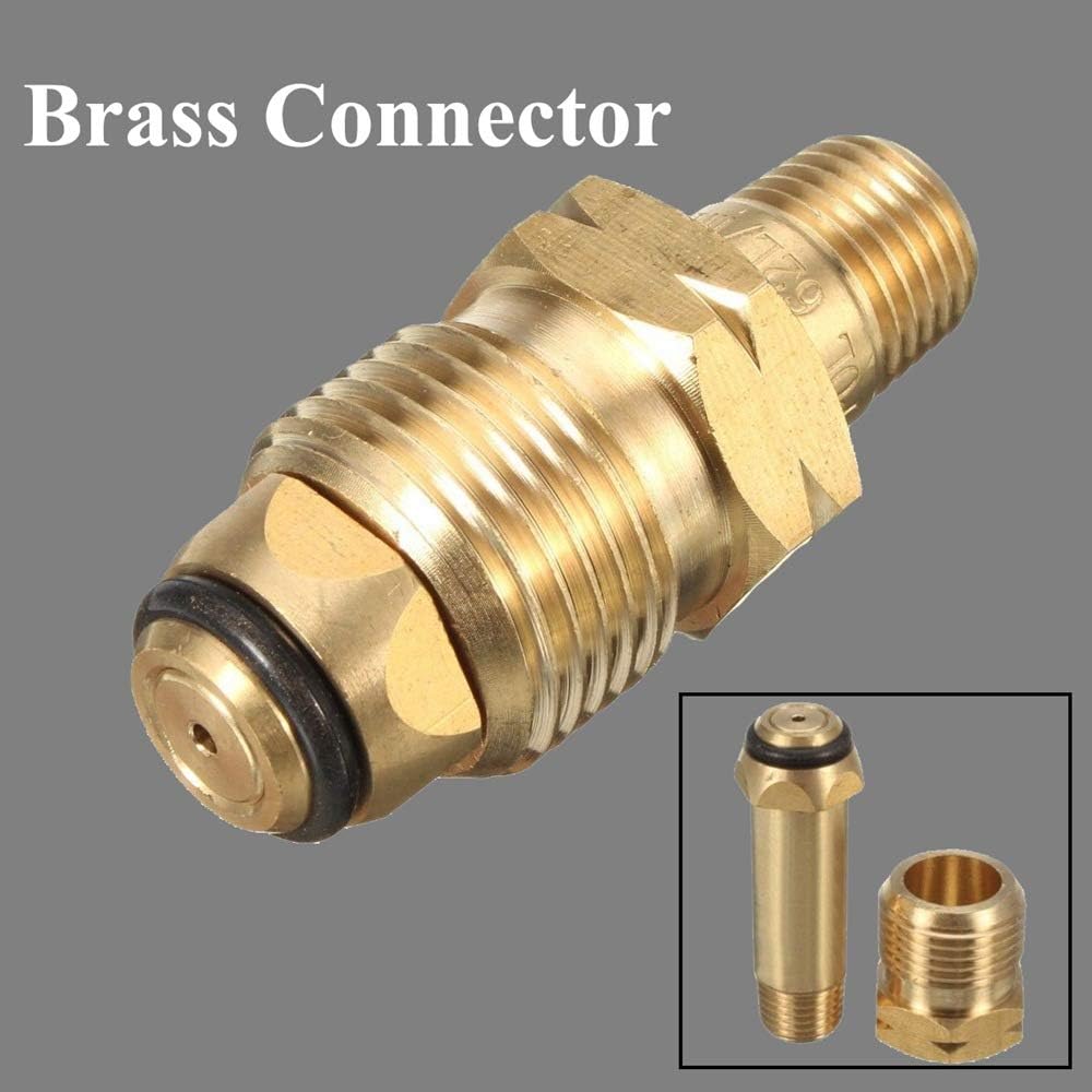 2 Packs Universal Propane LP LPG Gas Cylinder Tank Adapters Fitting Full Flow Brass Connector 1/4'' 6mm MNPT