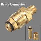 2 Packs Universal Propane LP LPG Gas Cylinder Tank Adapters Fitting Full Flow Brass Connector 1/4'' 6mm MNPT