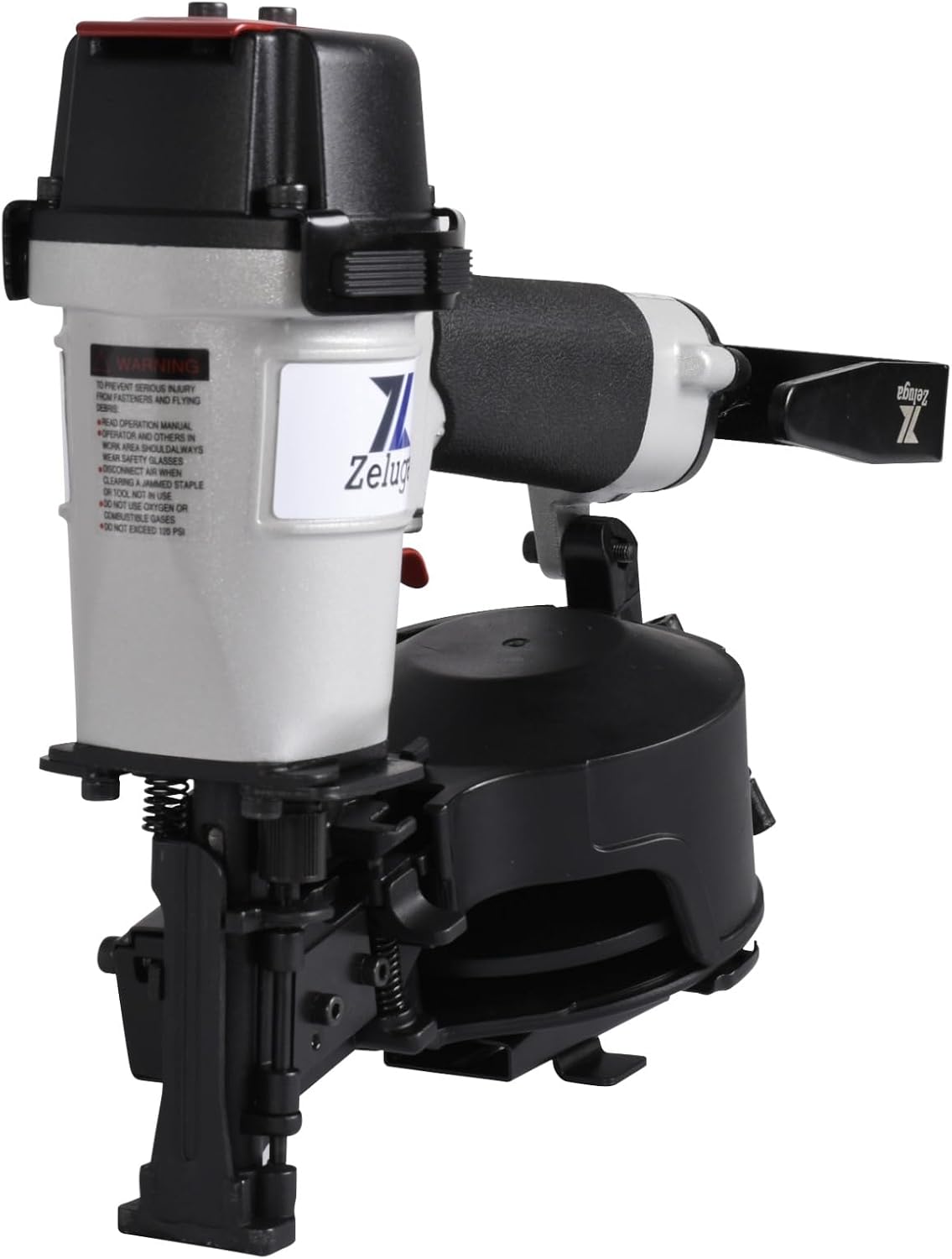 28-145 Pneumatic 15 Degree Coil Roofing Nailer with 120 PCS Load Capacity Coil Nailer Kit with Eye Protection and