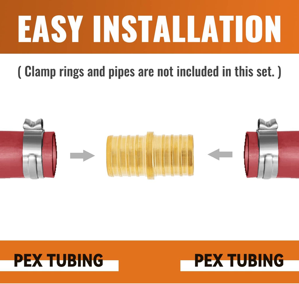 SUNGATOR 6-Pack 1" PEX Straight Coupling, 1 Inch PEX Fittings