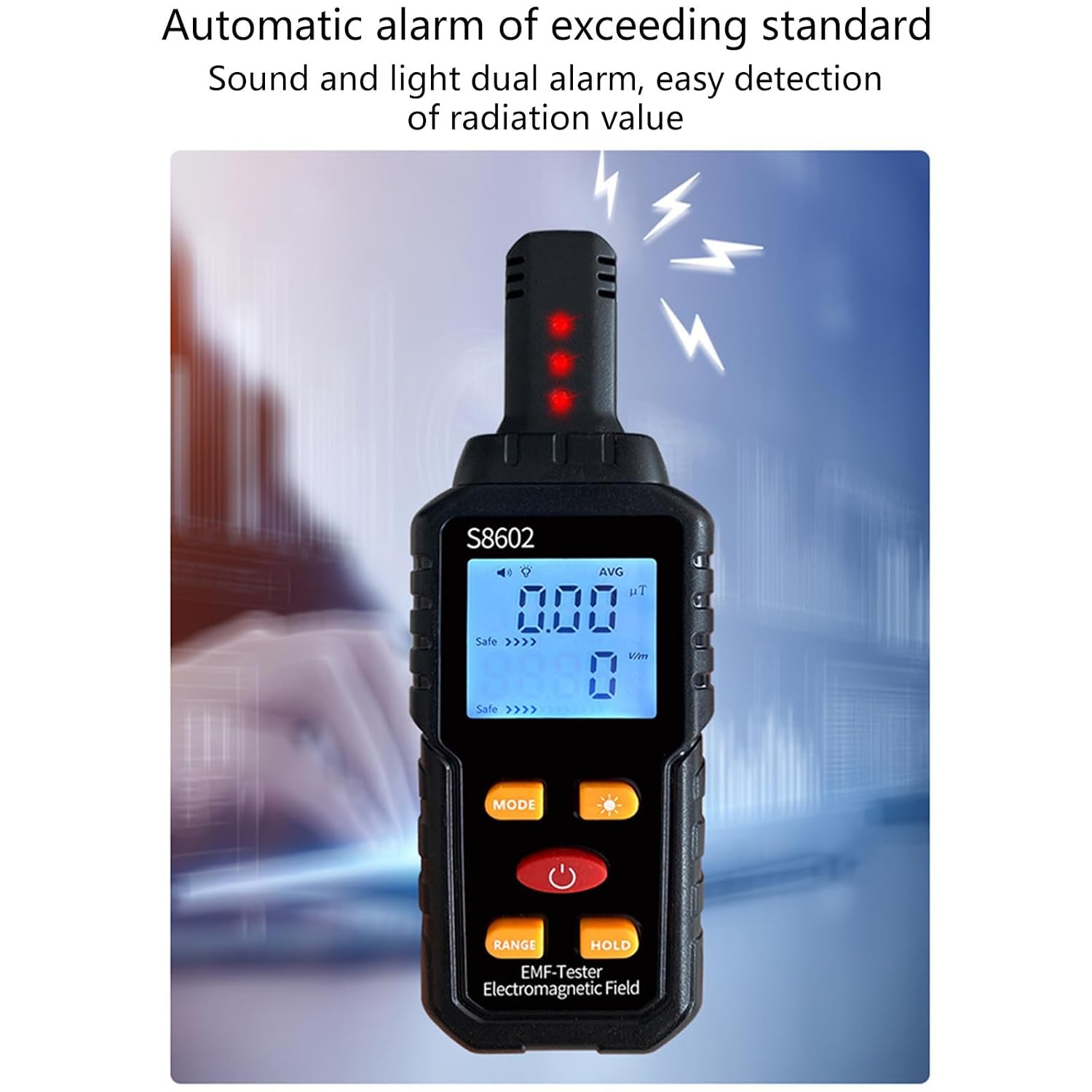 WOFALO Geiger Counter,Nuclear Radiation Detector Professional Accuracy Radioactive Detector Data Tester Marble